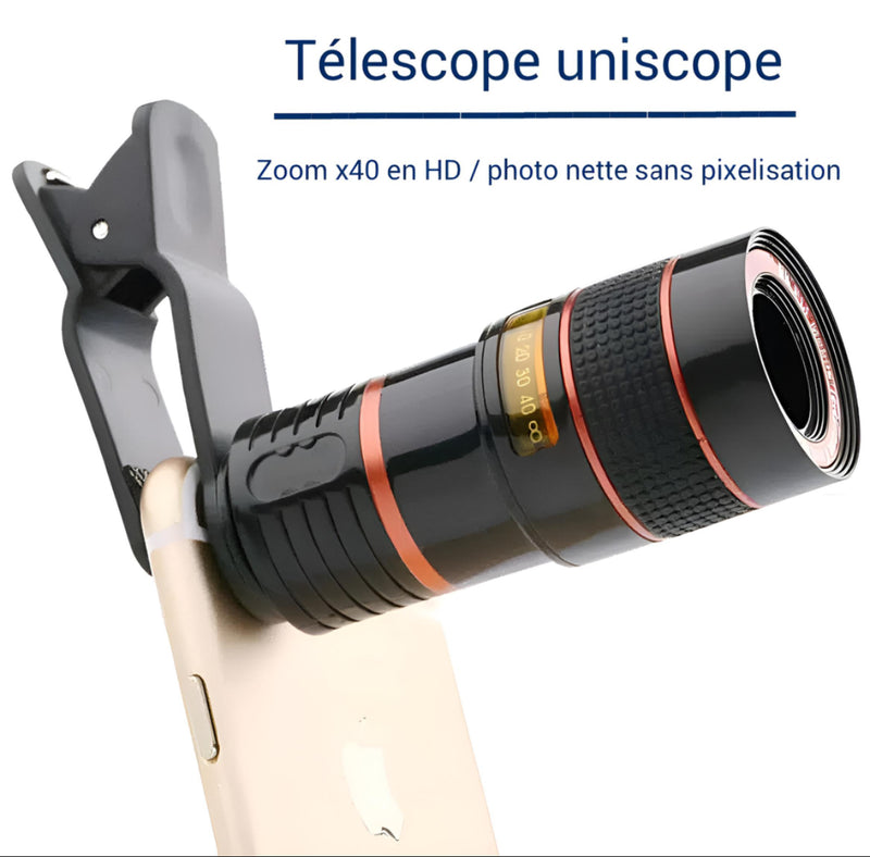 Télescope monoculaire pour smartphone — Zoom HD 40×60